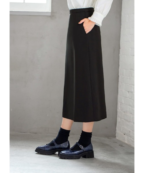 STYLE DELI（スタイルデリ）の「【LUXE】82cm丈ダブルクロスAラインスカート（スカート・レディース・ブラック/ベージュ系その他・SMALL/MEDIUM/X-SMALL）」の12枚目の写真