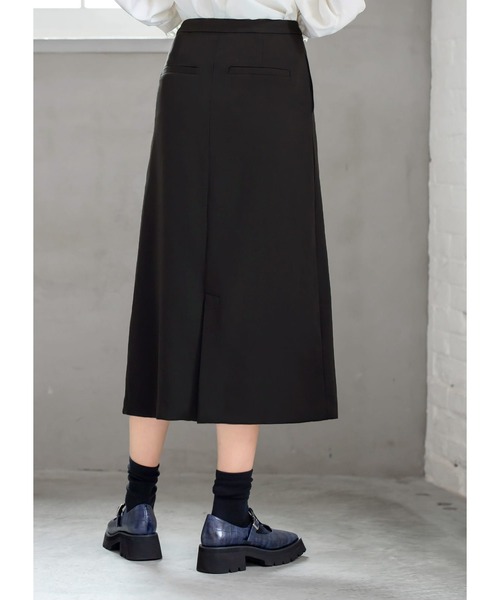 STYLE DELI（スタイルデリ）の「【LUXE】82cm丈ダブルクロスAラインスカート（スカート・レディース・ブラック/ベージュ系その他・SMALL/MEDIUM/X-SMALL）」の6枚目の写真