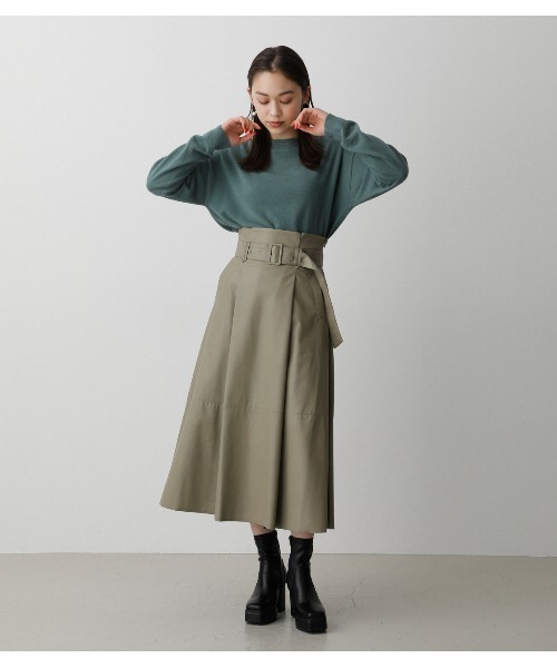 AZUL by moussy(アズールバイマウジー)の「FAUX LEATHER HIGH WAIST SKIRT/フェイクレザーハイウェストスカート(スカート・レディース・ブラック/マジェンタ/カーキ・SMALL/MEDIUM)」の11枚目の写真
