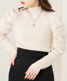 【新色追加】ハイネックパワショルリブニット