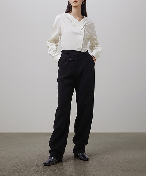 UNSPOKEN(アンスポクン)の「【UNSPOKEN】Off-white asymmetric lapel shirt UQ21S120(シャツ/ブラウス・レディース・ホワイト・S/M)」の10枚目の写真