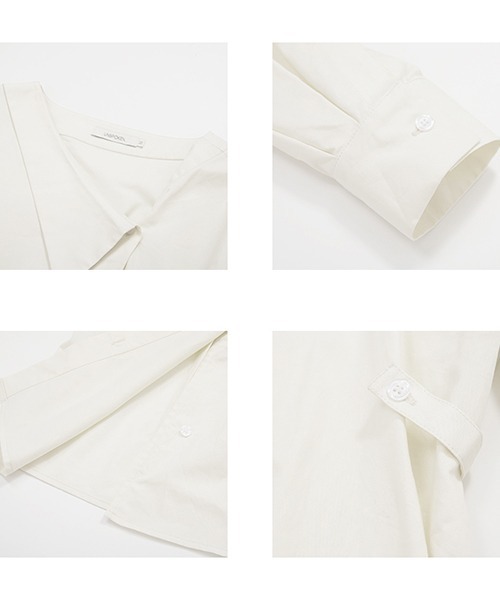 UNSPOKEN(アンスポクン)の「【UNSPOKEN】Off-white asymmetric lapel shirt UQ21S120(シャツ/ブラウス・レディース・ホワイト・S/M)」の14枚目の写真