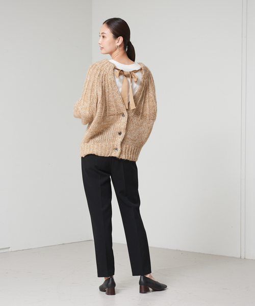 qualite(カリテ)の「スラブモヘア2WAYニット(ニット/セーター・レディース・チャコールグレー/ブラウン・フリー)」の8枚目の写真