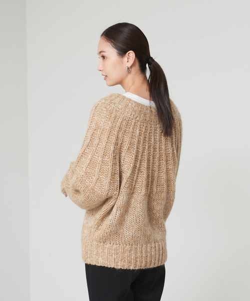 qualite(カリテ)の「スラブモヘア2WAYニット(ニット/セーター・レディース・チャコールグレー/ブラウン・フリー)」の13枚目の写真