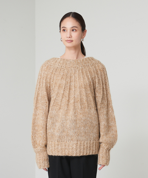 qualite(カリテ)の「スラブモヘア2WAYニット(ニット/セーター・レディース・チャコールグレー/ブラウン・フリー)」の21枚目の写真