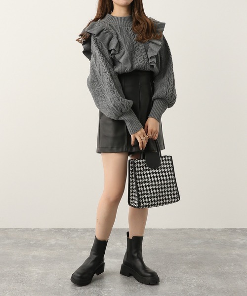 Heather(ヘザー)の「Ladyホソミエショートパンツ 261183(その他パンツ・レディース・ブラック/ブラウン・S/M)」の4枚目の写真