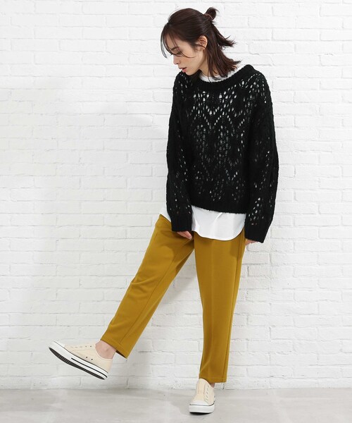 SHOO・LA・RUE(シューラルー)の「◆【2点セット】透かし編みニット+ロンT(ニット/セーター・レディース・ライトブルー/ブラック/ライトグリーン/ナチュラル・00)」の20枚目の写真