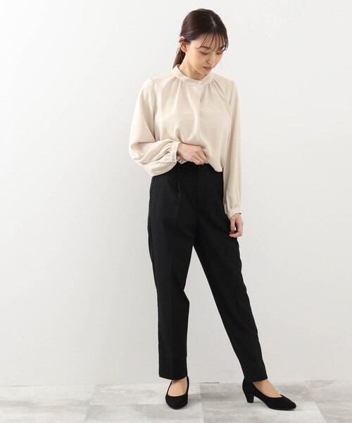 DRESKIP(ドレスキップ)の「◆【S-LL】パール調ボタン付お袖ボリュームブラウス(シャツ/ブラウス・レディース・サンドベージュ/ホワイト系6/グリーン系・01/02/03/04)」の16枚目の写真