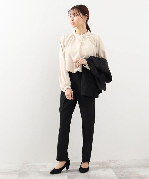 DRESKIP(ドレスキップ)の「◆【S-LL】パール調ボタン付お袖ボリュームブラウス(シャツ/ブラウス・レディース・サンドベージュ/ホワイト系6/グリーン系・01/02/03/04)」の18枚目の写真