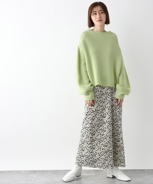 A part by(アパートバイ)の「フラワーナロースカート 262670(スカート・レディース・アイボリー/ブラック/ライトグリーン・FREE)」の15枚目の写真