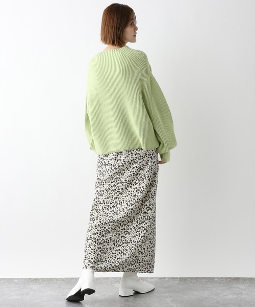 A part by(アパートバイ)の「フラワーナロースカート 262670(スカート・レディース・アイボリー/ブラック/ライトグリーン・FREE)」の11枚目の写真