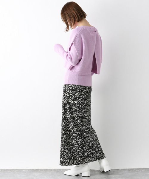 A part by(アパートバイ)の「フラワーナロースカート 262670(スカート・レディース・アイボリー/ブラック/ライトグリーン・FREE)」の19枚目の写真