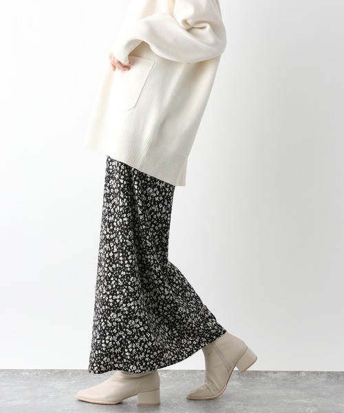 A part by(アパートバイ)の「フラワーナロースカート 262670(スカート・レディース・アイボリー/ブラック/ライトグリーン・FREE)」の5枚目の写真