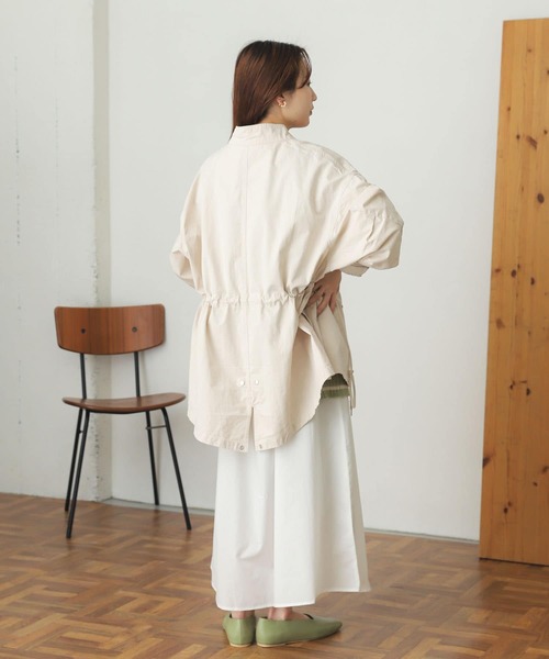 SENSE OF PLACE by URBAN RESEARCH（センスオブプレイスバイアーバンリサーチ）の「ショートモッズコート（ミリタリージャケット・レディース・カーキ/アイボリー・ONE）」の13枚目の写真