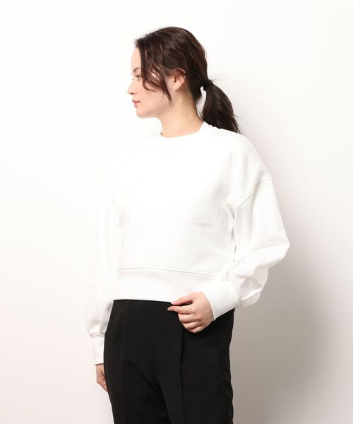 KOBE LETTUCE（コウベレタス）の「前後2wayボリュームスリーブ裏起毛クルーネックカーディガン（カーディガン/ボレロ・レディース・ブラック/パープル/グレー系/アイボリー・FREE）」の5枚目の写真