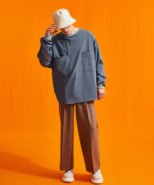 UNITED TOKYO(ユナイテッドトウキョウ)の「ダブルポケットプルオーバー(Tシャツ/カットソー・メンズ・ブラック/ブルー/カーキ・1/2)」の13枚目の写真