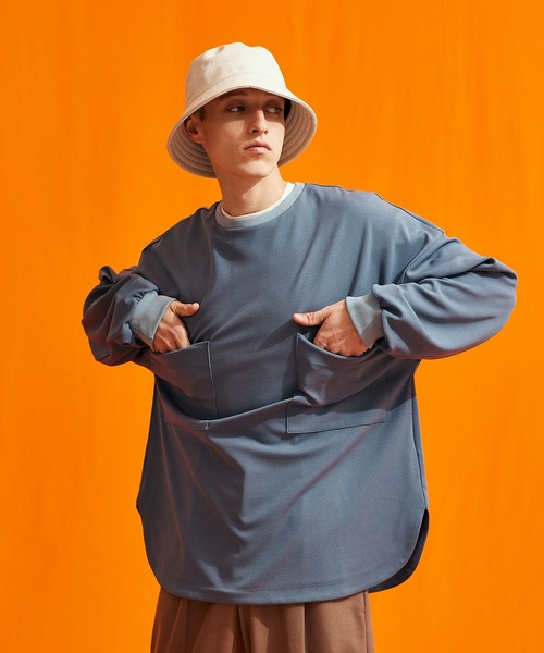 UNITED TOKYO(ユナイテッドトウキョウ)の「ダブルポケットプルオーバー(Tシャツ/カットソー・メンズ・ブラック/ブルー/カーキ・1/2)」の7枚目の写真