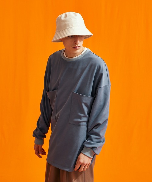 UNITED TOKYO(ユナイテッドトウキョウ)の「ダブルポケットプルオーバー(Tシャツ/カットソー・メンズ・ブラック/ブルー/カーキ・1/2)」の8枚目の写真