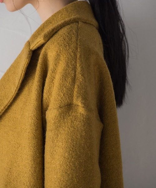 ketty(ケティ)の「イタリア製モヘアウール ライトチェスターコート(チェスターコート・レディース・ブラック/ネイビー/ブラウン/イエロー・M)」の8枚目の写真