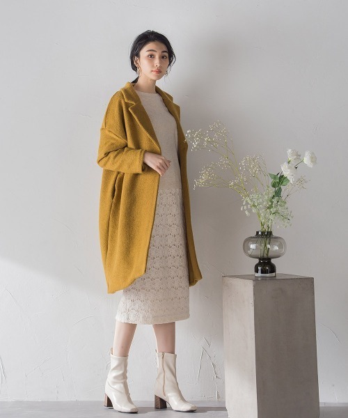 ketty(ケティ)の「イタリア製モヘアウール ライトチェスターコート(チェスターコート・レディース・ブラック/ネイビー/ブラウン/イエロー・M)」の17枚目の写真
