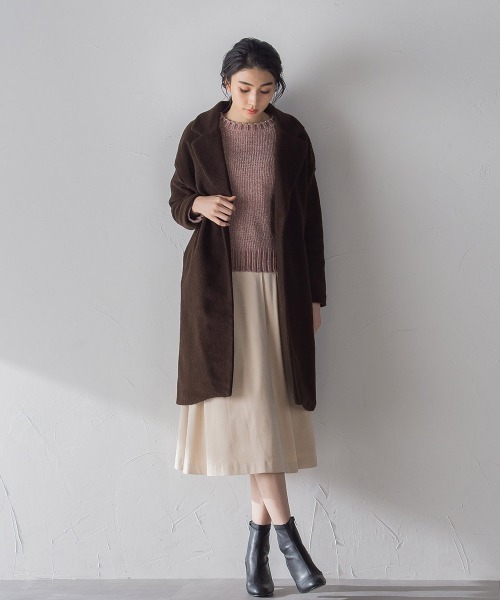 ketty(ケティ)の「イタリア製モヘアウール ライトチェスターコート(チェスターコート・レディース・ブラック/ネイビー/ブラウン/イエロー・M)」の19枚目の写真