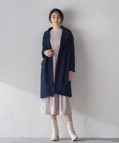 ketty(ケティ)の「イタリア製モヘアウール ライトチェスターコート(チェスターコート・レディース・ブラック/ネイビー/ブラウン/イエロー・M)」の22枚目の写真
