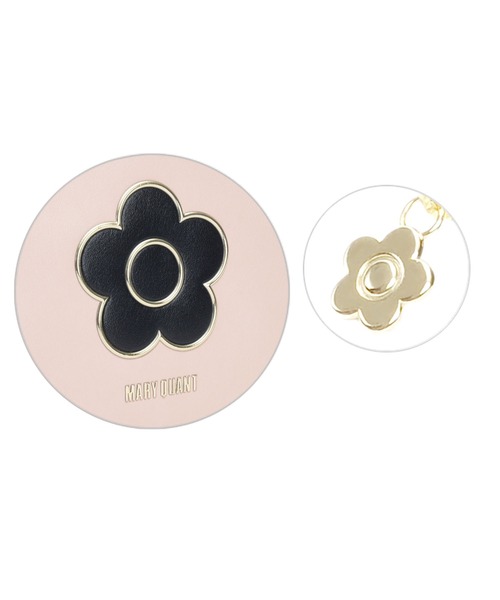 すぐ届く MARY QUANT* バイカラーデイジーロゴ ラウンドポーチL セール】バイカラーデイジーロゴ ラウンドポーチL（ポーチ