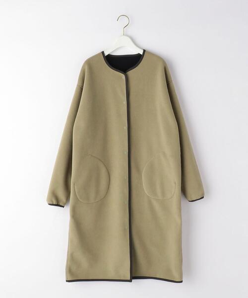 UNITED ARROWS LTD. OUTLET（ユナイテッドアローズアウトレット）の「＜A DAY IN THE LIFE＞ボンディングフリース ロングコート（カーディガン/ボレロ・レディース・ネイビー/モカ/オリーブ・38/36）」の20枚目の写真