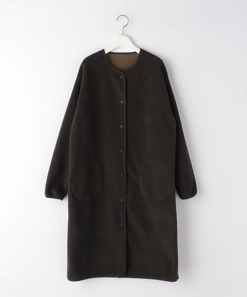UNITED ARROWS LTD. OUTLET（ユナイテッドアローズアウトレット）の「＜A DAY IN THE LIFE＞ボンディングフリース ロングコート（カーディガン/ボレロ・レディース・ネイビー/モカ/オリーブ・38/36）」の9枚目の写真