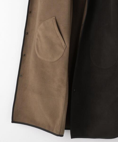 UNITED ARROWS LTD. OUTLET（ユナイテッドアローズアウトレット）の「＜A DAY IN THE LIFE＞ボンディングフリース ロングコート（カーディガン/ボレロ・レディース・ネイビー/モカ/オリーブ・38/36）」の10枚目の写真