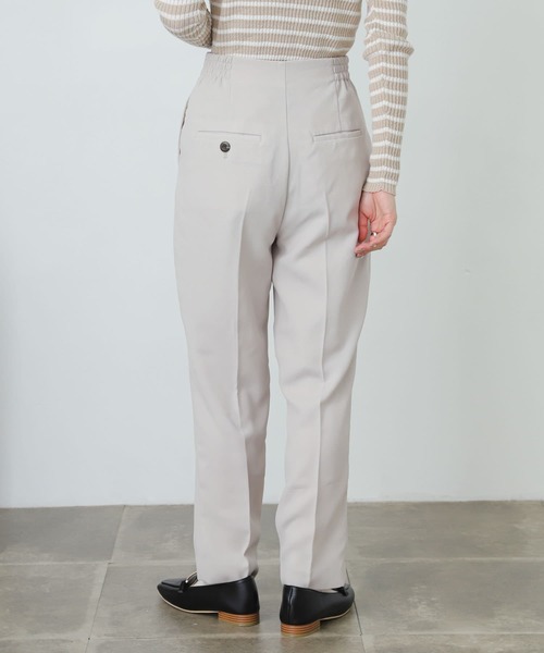 SENSE OF PLACE by URBAN RESEARCH（センスオブプレイスバイアーバンリサーチ）の「『XS・TALL展開あり』カルゼハイウエストテーパードパンツ（その他パンツ・レディース・ブラック/ライトベージュ/グリーン・SMALL/X-SMALL/TALL/MEDIUM）」の4枚目の写真