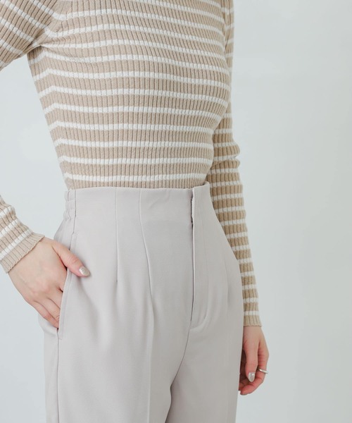 SENSE OF PLACE by URBAN RESEARCH（センスオブプレイスバイアーバンリサーチ）の「『XS・TALL展開あり』カルゼハイウエストテーパードパンツ（その他パンツ・レディース・ブラック/ライトベージュ/グリーン・SMALL/X-SMALL/TALL/MEDIUM）」の17枚目の写真