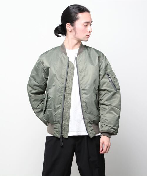 AVIREX（アヴィレックス）の「AVIREX/アビレックス　MA-1 COMMERCIAL LOGO FLIGHT JACKET（MA-1・メンズ・ブラック/アーミー・XXL/L/XL/M）」の7枚目の写真
