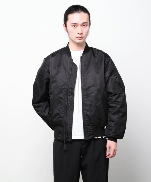 AVIREX（アヴィレックス）の「AVIREX/アビレックス　MA-1 COMMERCIAL LOGO FLIGHT JACKET（MA-1・メンズ・ブラック/アーミー・XXL/L/XL/M）」の8枚目の写真