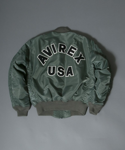 AVIREX（アヴィレックス）の「AVIREX/アビレックス　MA-1 COMMERCIAL LOGO FLIGHT JACKET（MA-1・メンズ・ブラック/アーミー・XXL/L/XL/M）」の10枚目の写真
