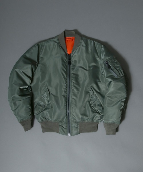 AVIREX（アヴィレックス）の「AVIREX/アビレックス　MA-1 COMMERCIAL LOGO FLIGHT JACKET（MA-1・メンズ・ブラック/アーミー・XXL/L/XL/M）」の9枚目の写真