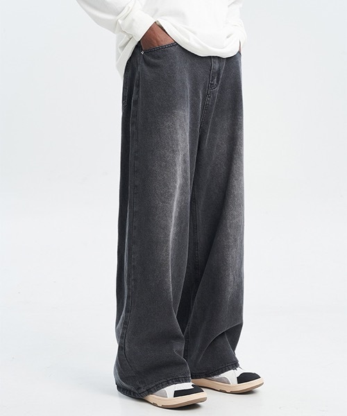 【Harsh and Cruel】Washed Wide Denim Buggy Pants HC22SS11