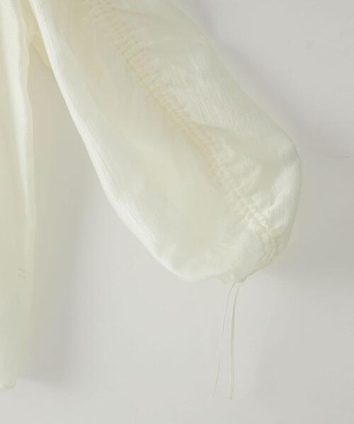 CITEN（シテン）の「＜CITEN＞ギャザースリーブ チュニック ブラウス（シャツ/ブラウス・レディース・オフホワイト/ピンク/ライム/ブラック・FREE）」の5枚目の写真