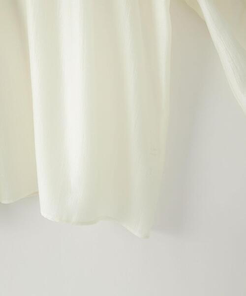 CITEN（シテン）の「＜CITEN＞ギャザースリーブ チュニック ブラウス（シャツ/ブラウス・レディース・オフホワイト/ピンク/ライム/ブラック・FREE）」の8枚目の写真