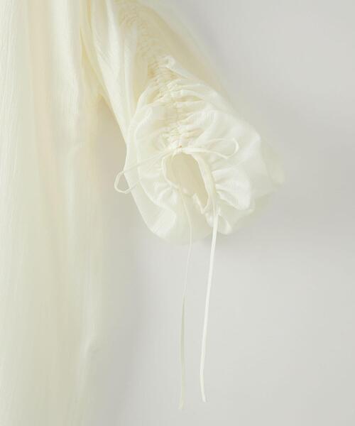 CITEN（シテン）の「＜CITEN＞ギャザースリーブ チュニック ブラウス（シャツ/ブラウス・レディース・オフホワイト/ピンク/ライム/ブラック・FREE）」の9枚目の写真