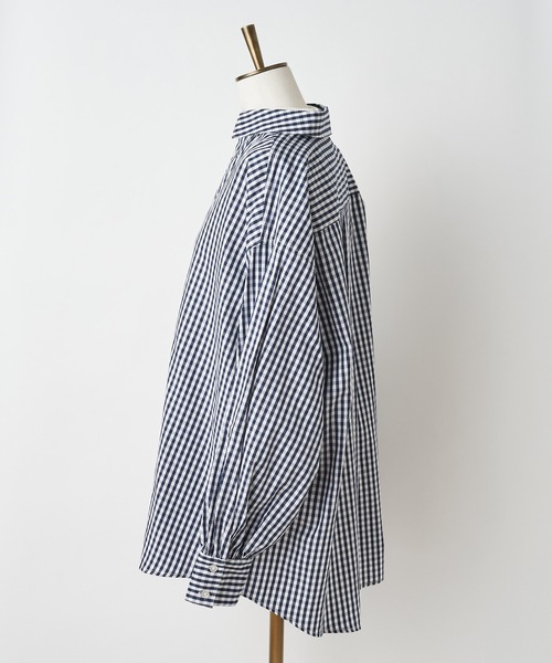 one after another NICE CLAUP(ワンアフターアナザーナイスクラップ)の「肌見せシアーシャツハイネックインナーセット(シャツ/ブラウス・レディース・ベージュ/オフホワイト/ストライプ/チェック/ピンク/イエロー/ホワイト・FREE)」の15枚目の写真