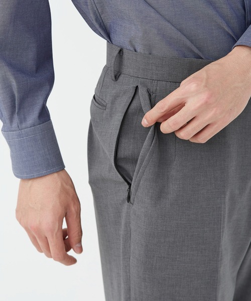 KASHIYAMA（カシヤマ）の「ウールライクポリエステルノータックスリムテーパードパンツ（その他パンツ・メンズ・グレー/ネイビー/ブラック・マルチサイズ）」の20枚目の写真