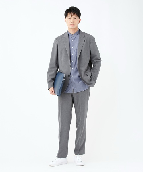 KASHIYAMA（カシヤマ）の「ウールライクポリエステルノータックスリムテーパードパンツ（その他パンツ・メンズ・グレー/ネイビー/ブラック・マルチサイズ）」の12枚目の写真