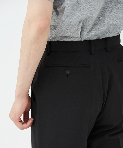 KASHIYAMA（カシヤマ）の「ウールライクポリエステルノータックスリムテーパードパンツ（その他パンツ・メンズ・グレー/ネイビー/ブラック・マルチサイズ）」の9枚目の写真