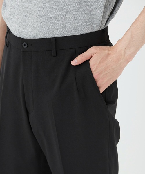 KASHIYAMA（カシヤマ）の「ウールライクポリエステルノータックスリムテーパードパンツ（その他パンツ・メンズ・グレー/ネイビー/ブラック・マルチサイズ）」の10枚目の写真