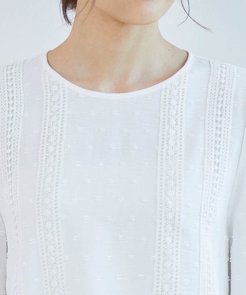 ROPE' PICNIC（ロペピクニック）の「レースブラウス（シャツ/ブラウス・レディース・ブラック/オフホワイト/グリーン/オレンジ・38）」の8枚目の写真