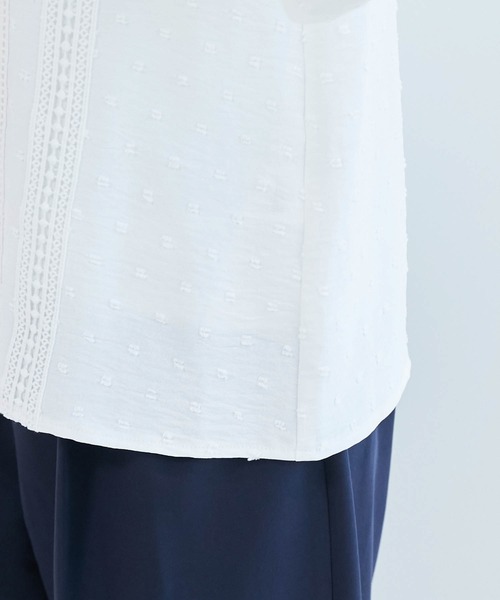 ROPE' PICNIC（ロペピクニック）の「レースブラウス（シャツ/ブラウス・レディース・ブラック/オフホワイト/グリーン/オレンジ・38）」の9枚目の写真