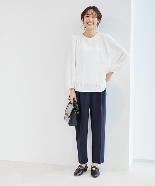 ROPE' PICNIC（ロペピクニック）の「レースブラウス（シャツ/ブラウス・レディース・ブラック/オフホワイト/グリーン/オレンジ・38）」の19枚目の写真