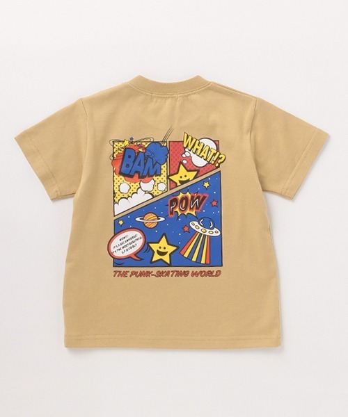 X-girl Stages(エックスガールステージス)の「アメコミキラッキー半袖Tシャツ(Tシャツ/カットソー・キッズ・ホワイト/ベージュ/イエロー・120cm/130cm/140cm/80cm/110cm/90cm/100cm)」の3枚目の写真