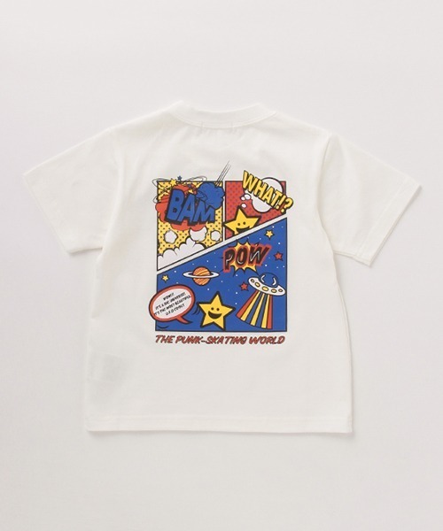 X-girl Stages(エックスガールステージス)の「アメコミキラッキー半袖Tシャツ(Tシャツ/カットソー・キッズ・ホワイト/ベージュ/イエロー・120cm/130cm/140cm/80cm/110cm/90cm/100cm)」の6枚目の写真